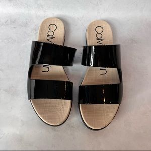Calvin Klein Posey Black Slide Sandals